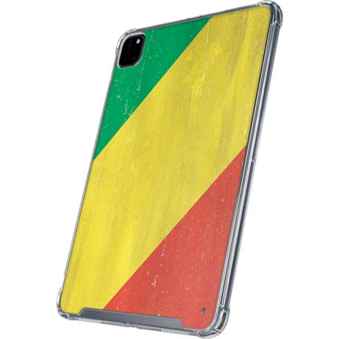 Republic of the Congo Flag Distressed iPad Pro 12.9in (2020) Clear Case